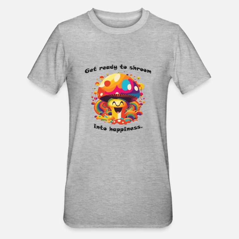 Bonheur - T-shirt polycoton Unisexe - gris chiné