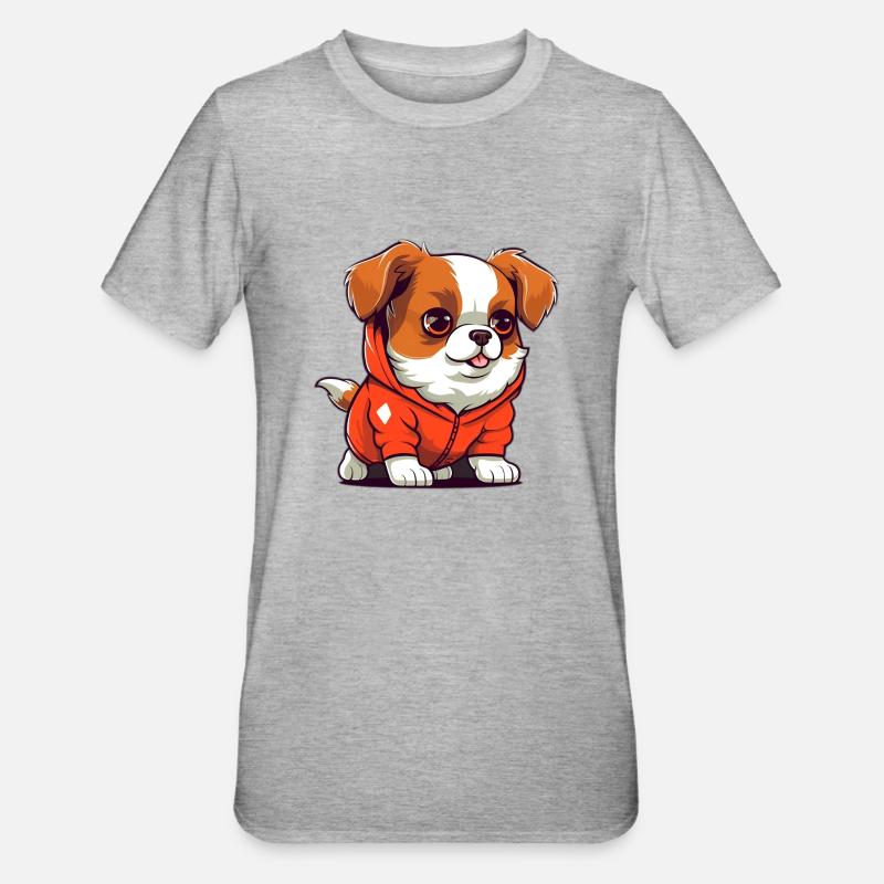 Chien cool - T-shirt polycoton Unisexe - gris chiné