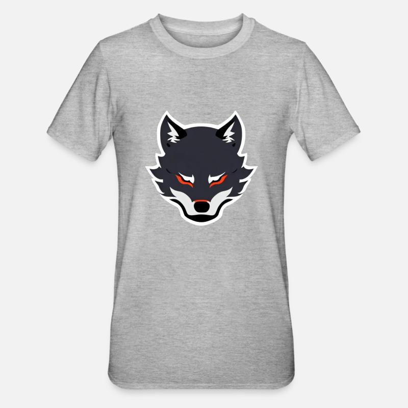 Loup - T-shirt polycoton Unisexe - gris chiné