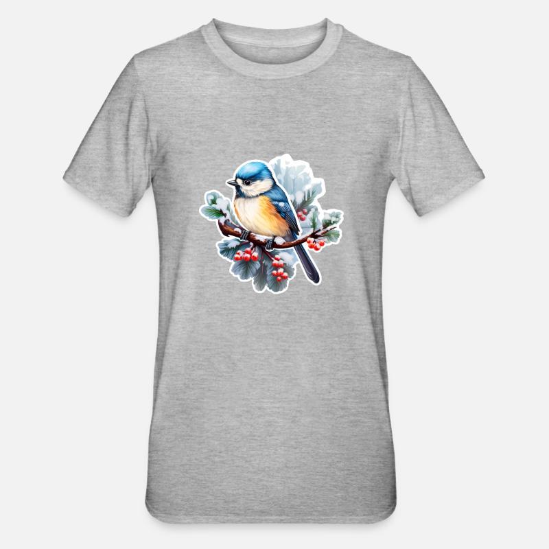 Bleu en hiver - T-shirt polycoton Unisexe - gris chiné