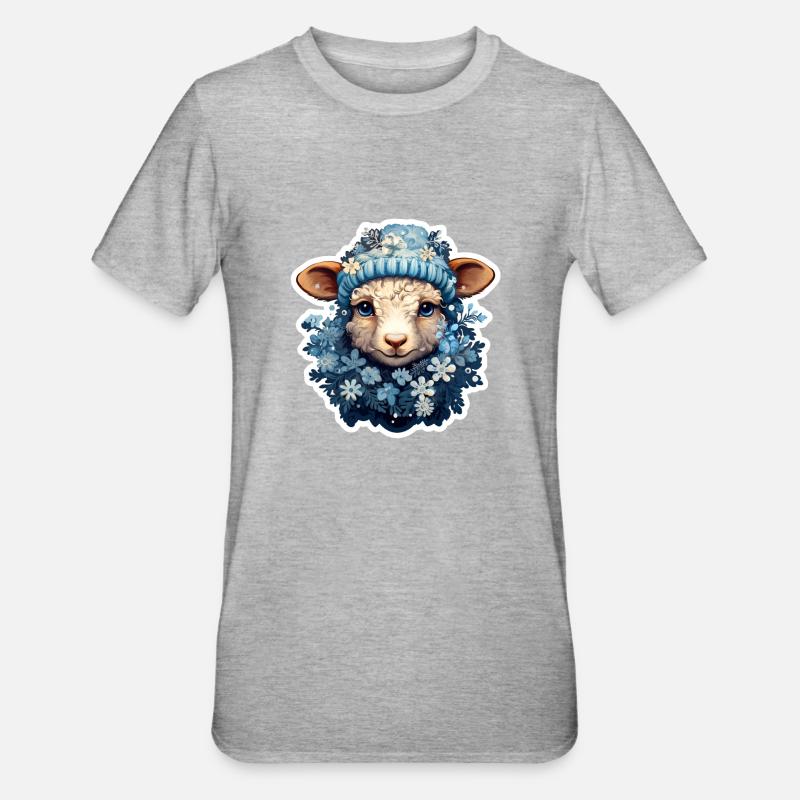 Moutons d’hiver - T-shirt polycoton Unisexe - gris chiné