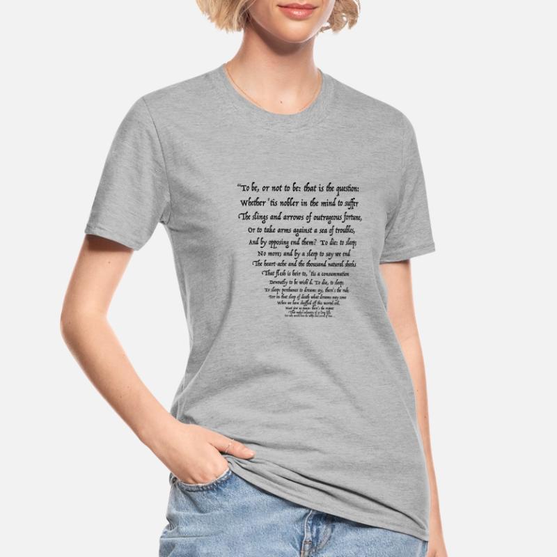 Sein oder Nichtsein 02 (schwarzer Text) Unisex Polycotton T-Shirt