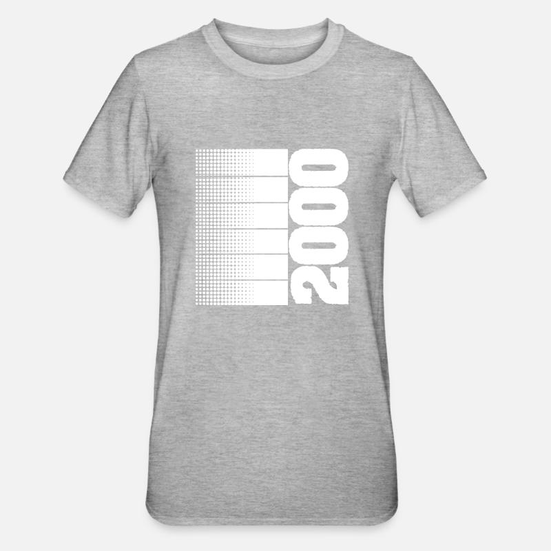 2000 - T-shirt polycoton Unisexe - gris chiné