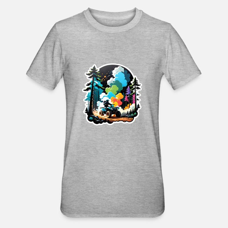 Quad & Offroad - Unisex Polycotton T-Shirt - Grau meliert