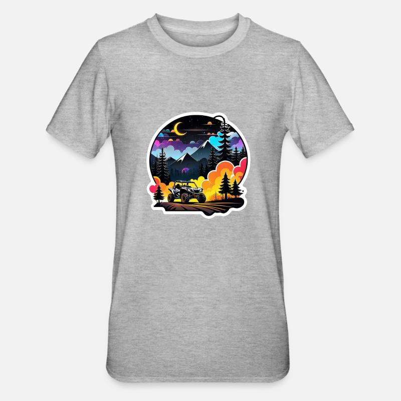 Quad & Offroad - Unisex Polycotton T-Shirt - Grau meliert