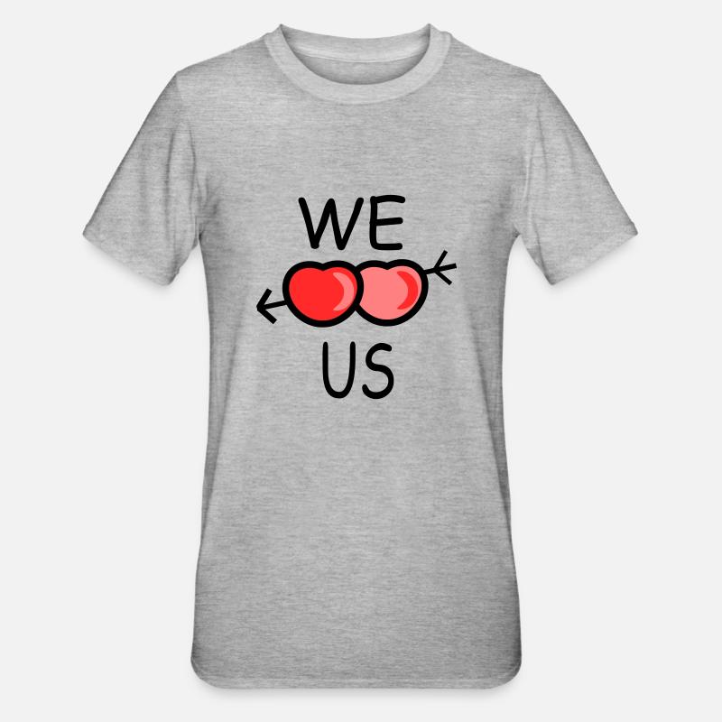 Nous nous aimons - T-shirt polycoton Unisexe - gris chiné