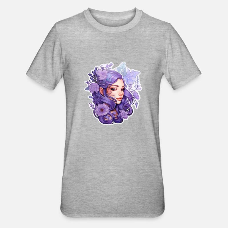 Violetta Lavender - Unisex Polycotton T-Shirt - heather grey