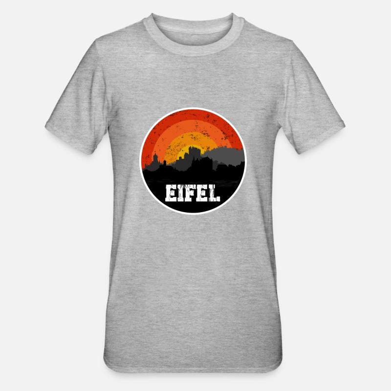 Eifel Original Skyline - Unisex Polycotton T-Shirt - heather grey
