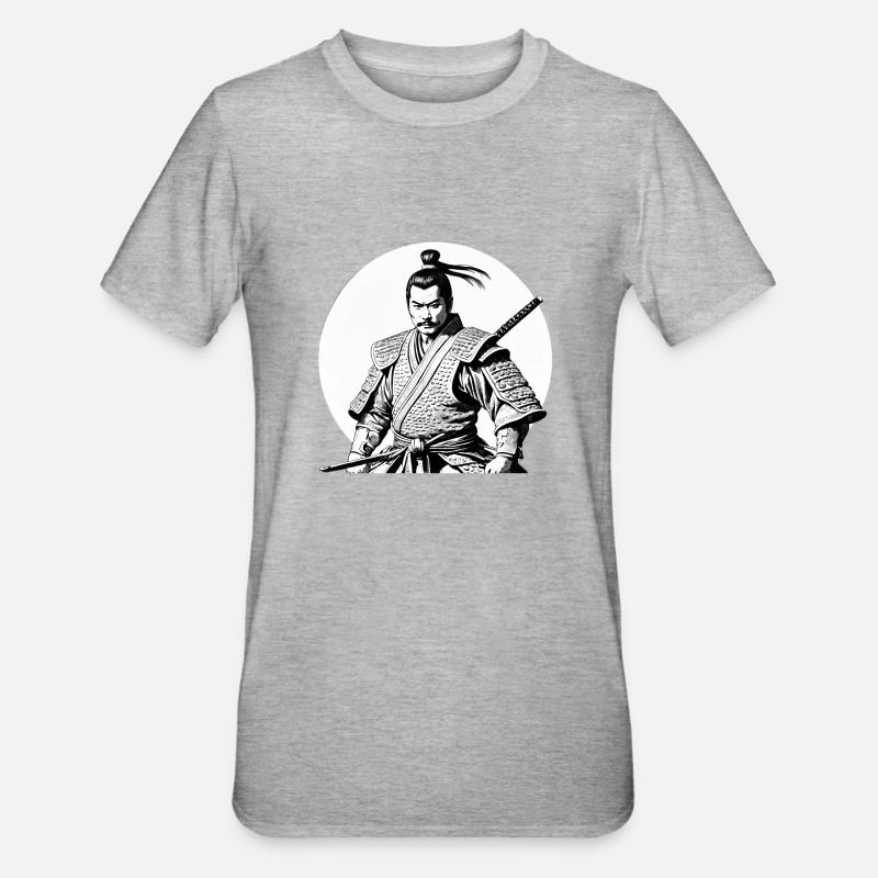 Samouraï - T-shirt polycoton Unisexe - gris chiné