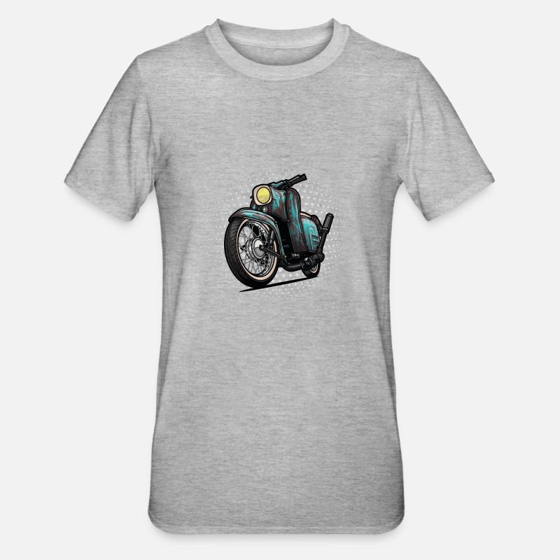 Schwalbe Tuning (turquoise / rust) // Illustration - Unisex Polycotton T-Shirt - heather grey