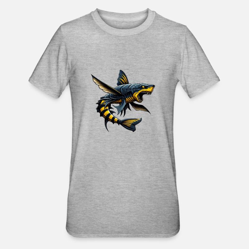 Requin guêpe - T-shirt polycoton Unisexe - gris chiné