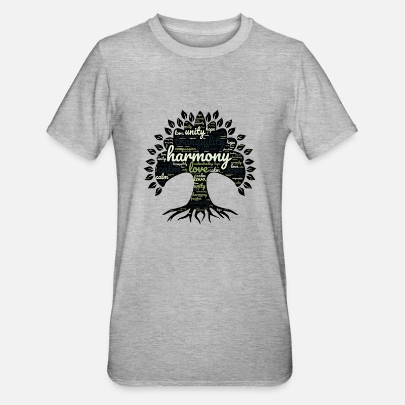 treeoflife4 - Unisex Polycotton T-Shirt - heather grey
