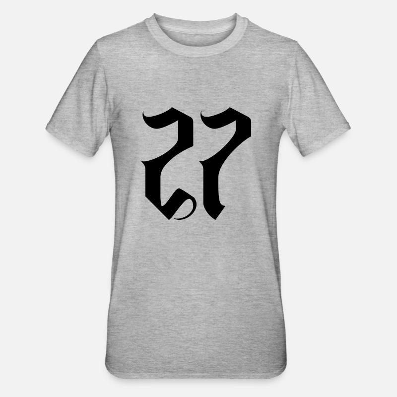 27 - T-shirt polycoton Unisexe - gris chiné