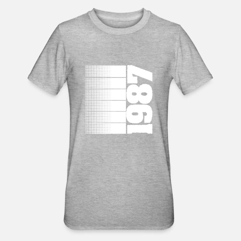 Année 1987 - T-shirt polycoton Unisexe - gris chiné