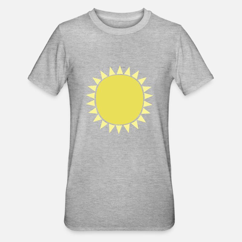 sonne sun - Unisex Polycotton T-Shirt - Grau meliert