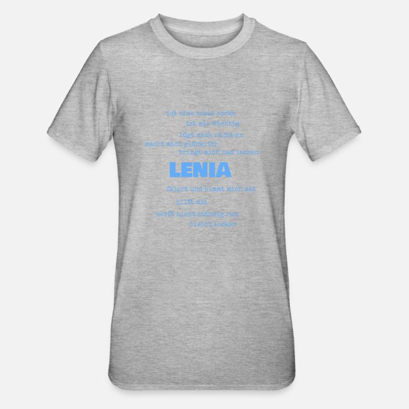 Lenia comme dicton - T-shirt polycoton Unisexe - gris chiné