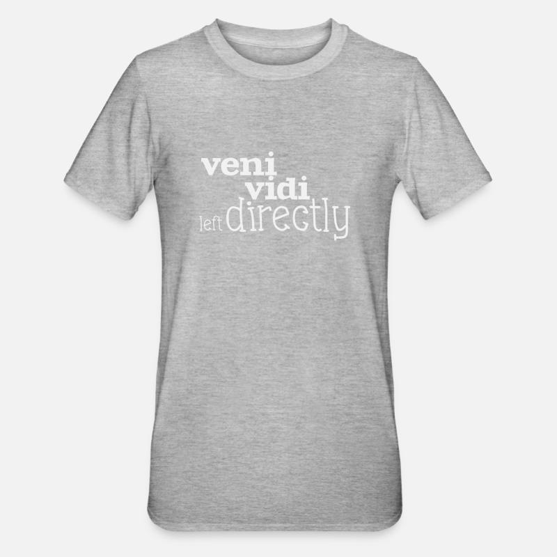 Veni Vidi Gauche Directement Blanc - T-shirt polycoton Unisexe - undefined