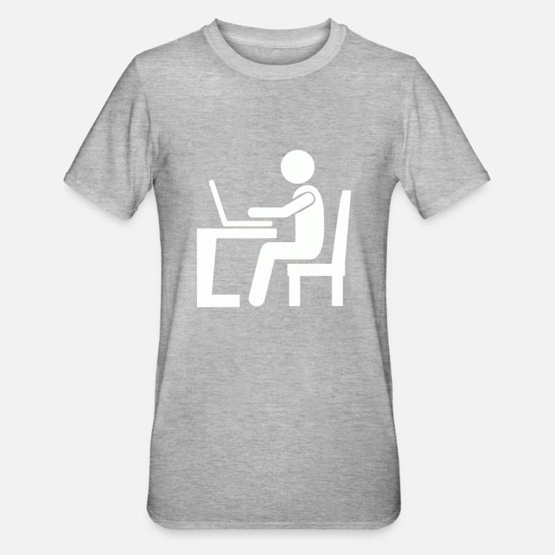 Arbeit Büro - Unisex Polycotton T-Shirt - Grau meliert