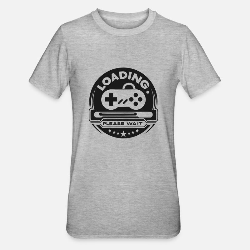 Wird geladen Bitte warten - Unisex Polycotton T-Shirt - Grau meliert