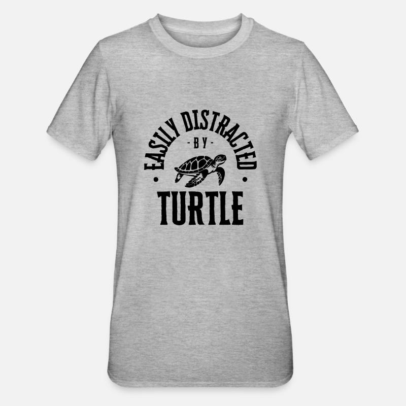 Turtle - Unisex Polycotton T-Shirt - heather grey