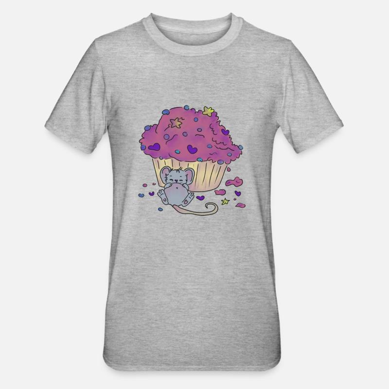 Cupcake - T-shirt polycoton Unisexe - gris chiné