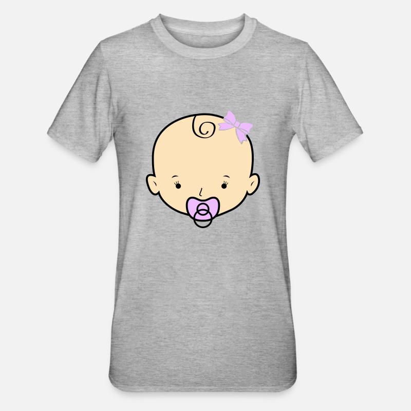 Bébé - T-shirt polycoton Unisexe - gris chiné