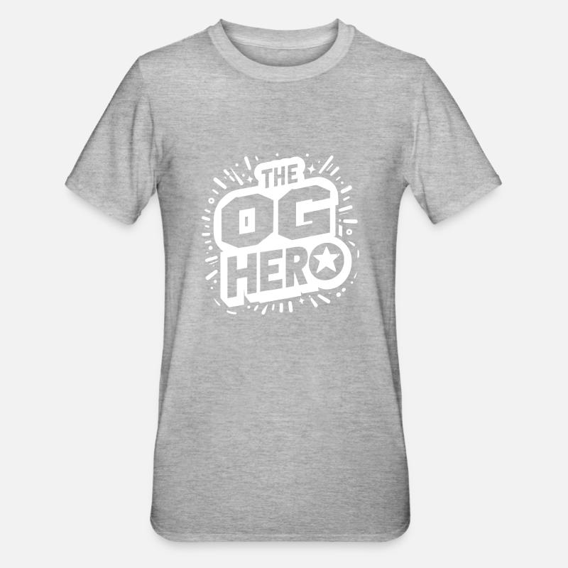 Le héros OG - T-shirt polycoton Unisexe - gris chiné