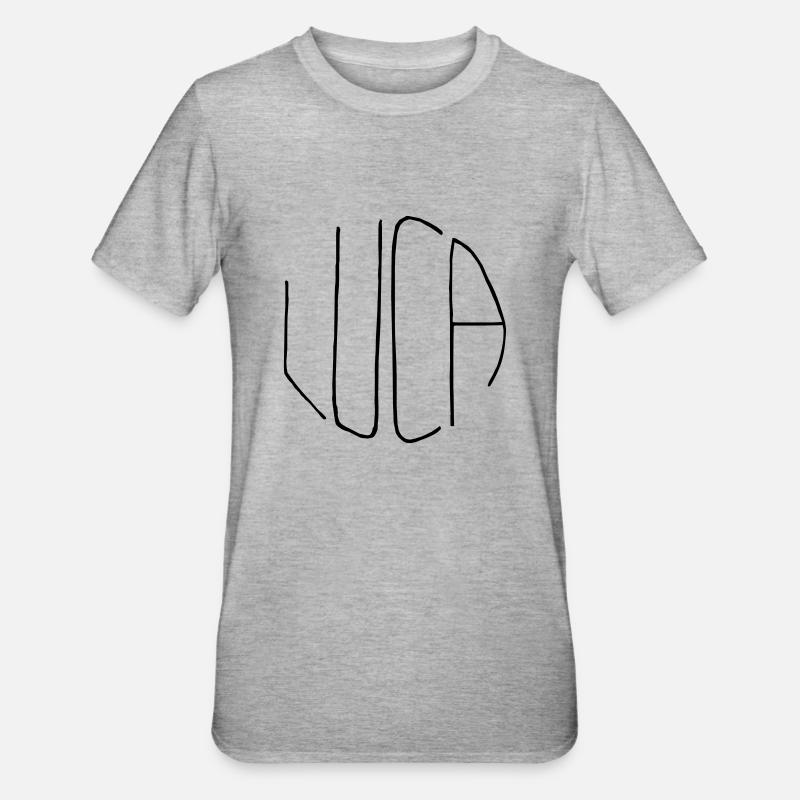 Luca - T-shirt polycoton Unisexe - gris chiné