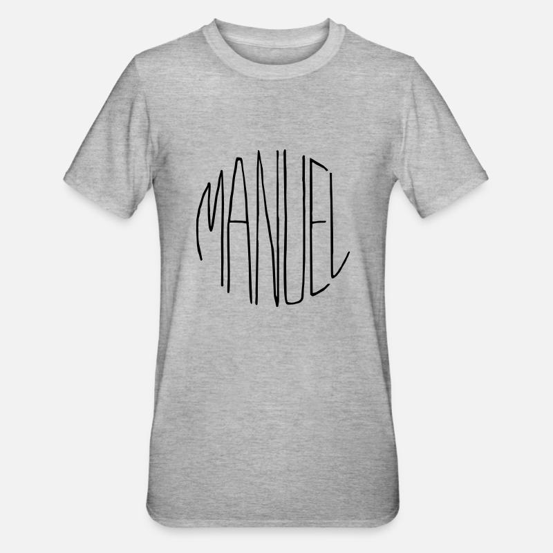 Manuel - T-shirt polycoton Unisexe - gris chiné