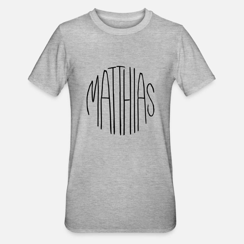 Matthias - Unisex Polycotton T-Shirt - heather grey