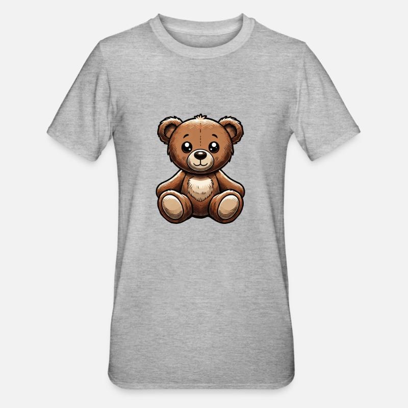 Teddy bear - Unisex Polycotton T-Shirt - heather grey