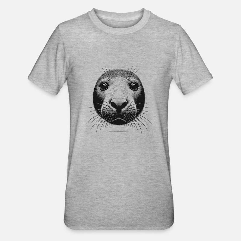 Phoque - T-shirt polycoton Unisexe - gris chiné