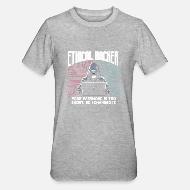 Hacker éthique - T-shirt polycoton Unisexe - gris chiné