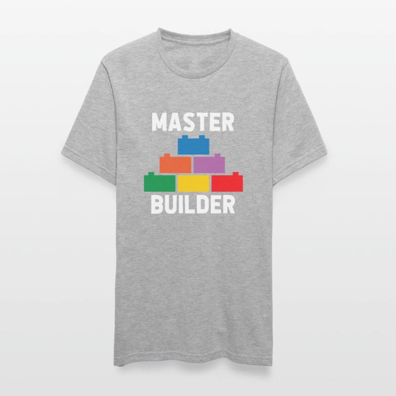 Constructeur de briques Jouets Blocs Blocs de serrage Briques T-shirt polycoton Unisexe