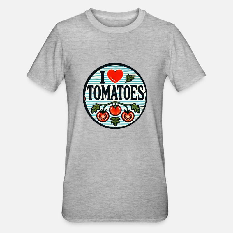 J’adore les tomates - T-shirt polycoton Unisexe - gris chiné