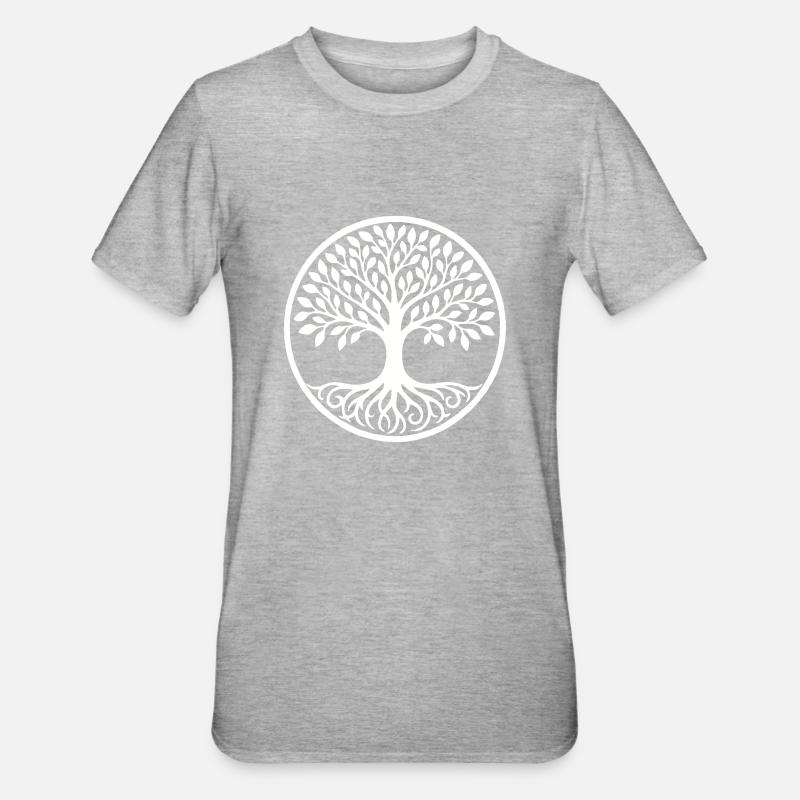 Arbre de vie - T-shirt polycoton Unisexe - gris chiné