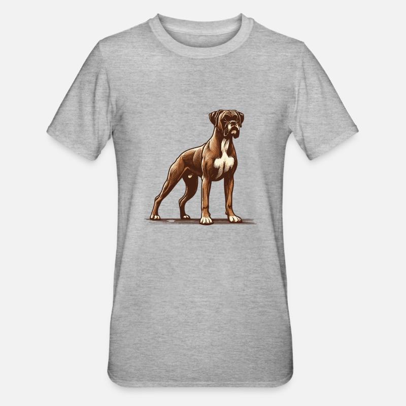 Boxer - Unisex Polycotton T-Shirt - heather grey