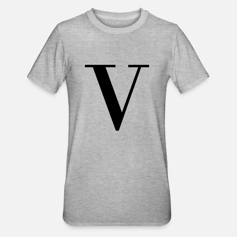 Capital V - T-shirt polycoton Unisexe - gris chiné