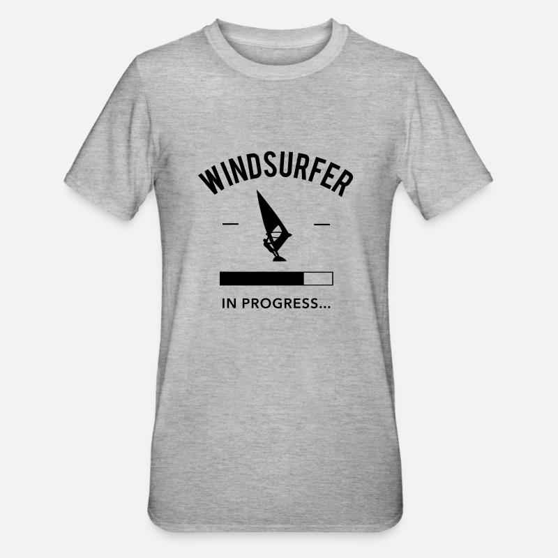 Windsurfer in Progress - T-shirt polycoton Unisexe - gris chiné