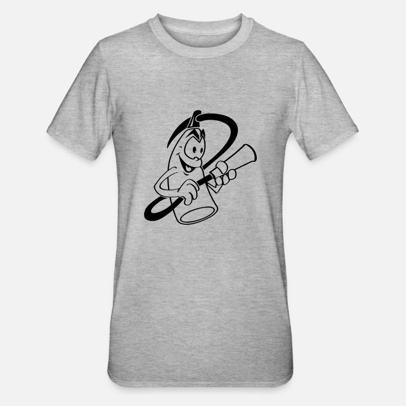 extinctoon - T-shirt polycoton Unisexe - gris chiné