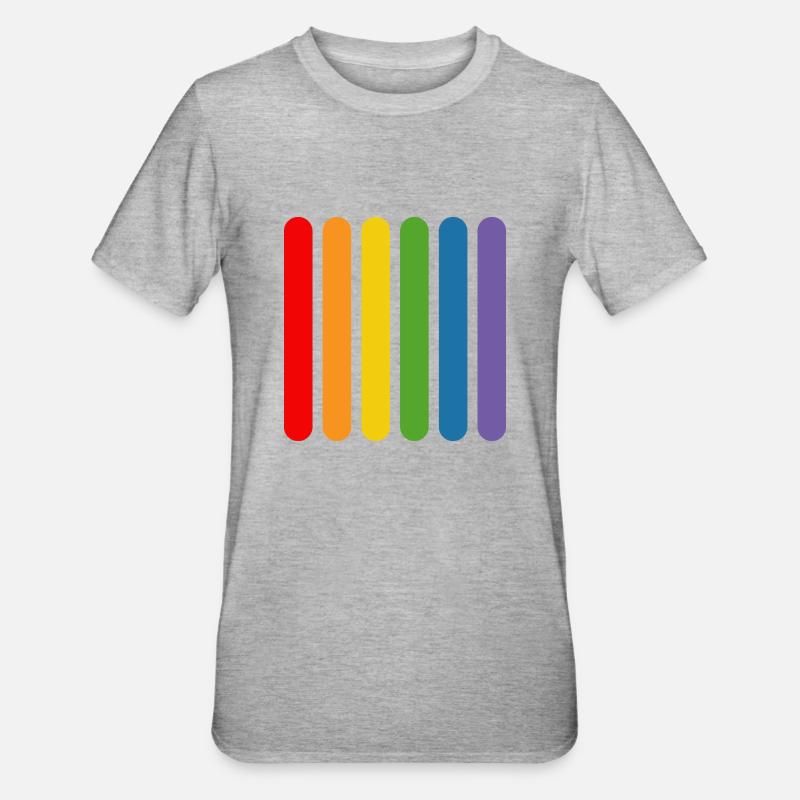 Rainbow Staebchen - Unisex Polycotton T-Shirt - heather grey