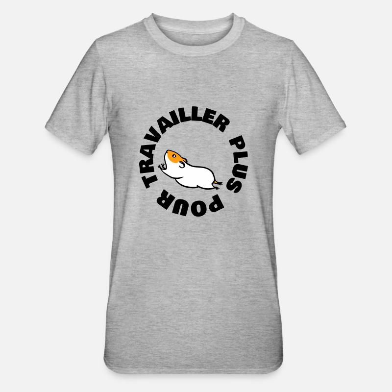 TRAVAILLER PLUS POUR - T-shirt polycoton Unisexe - gris chiné