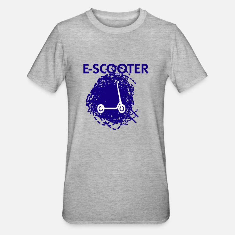 E-Scooter Roller Scooter - T-shirt polycoton Unisexe - gris chiné