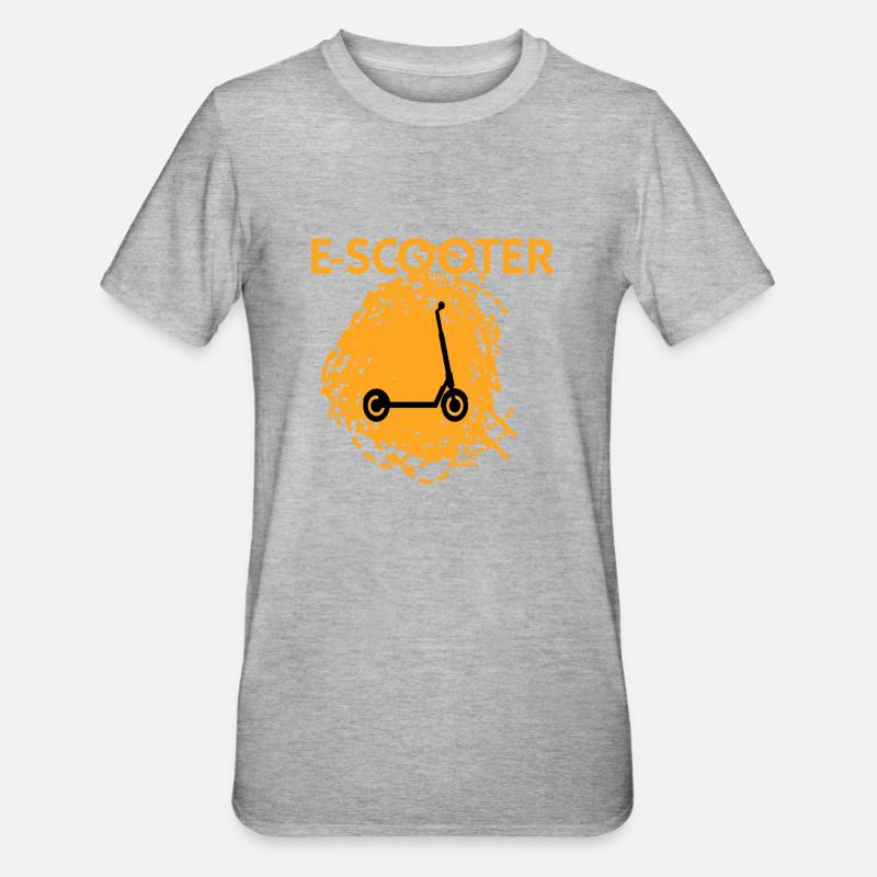 E-Scooter Roller Scooter - T-shirt polycoton Unisexe - gris chiné