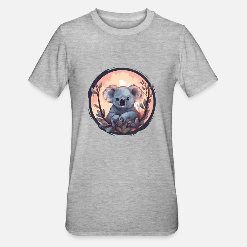 Koala mignon - T-shirt polycoton Unisexe - gris chiné