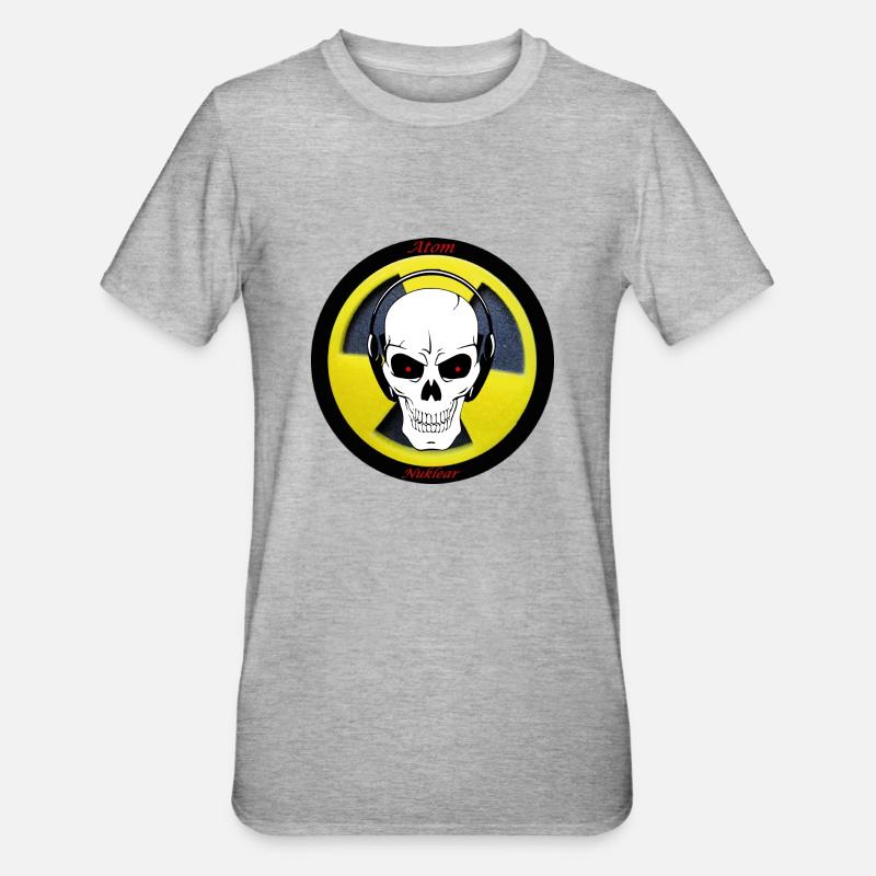LOGO Atom Nuklear - Unisex Polycotton T-Shirt - Grau meliert