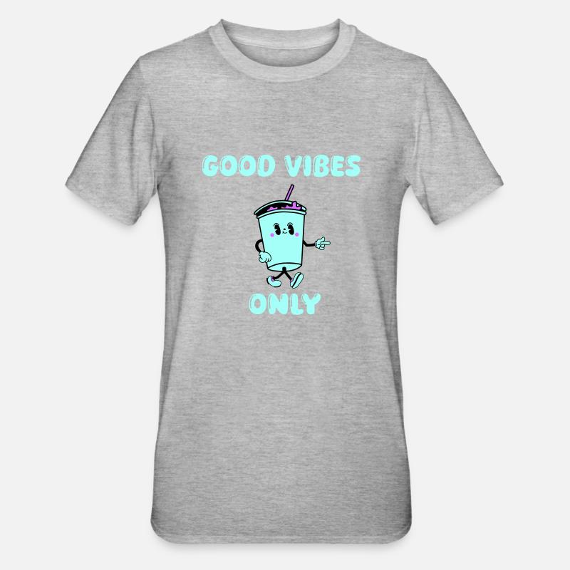 drink cartoon vibes - Unisex Polycotton T-Shirt - heather grey