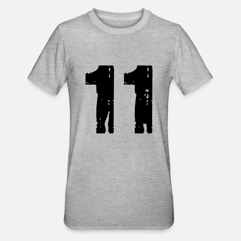 11 - T-shirt polycoton Unisexe - gris chiné