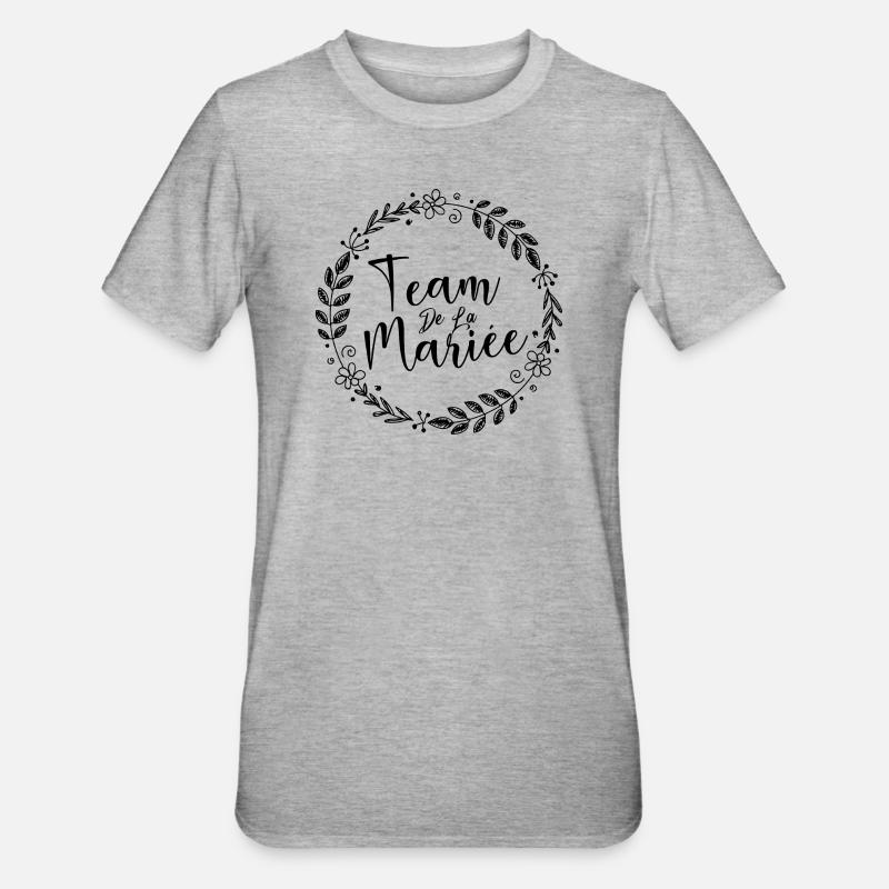 Bride team wedding gift - Unisex Polycotton T-Shirt - heather grey