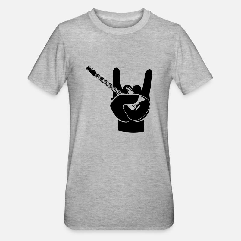 Lets rock - Unisex Polycotton T-Shirt - Grau meliert
